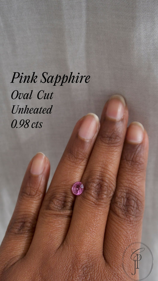 Pink Sapphire Oval Unheated 0.98ct