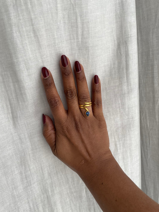 Sapphire Snake Wrap Ring