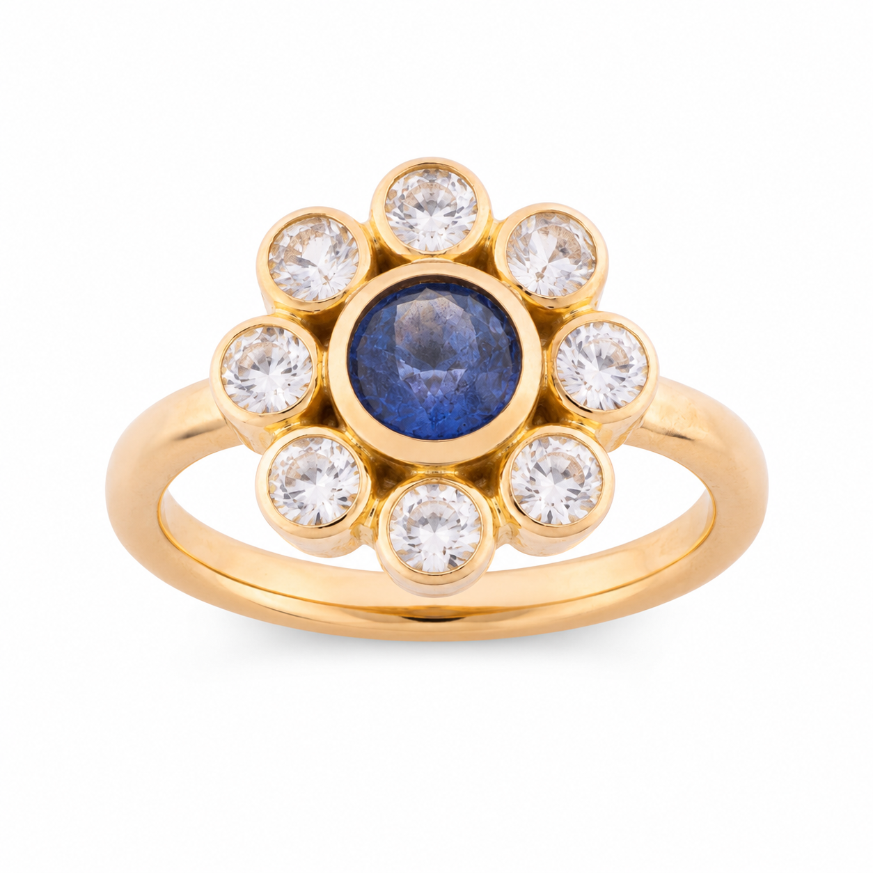 Sapphire Flower Ring