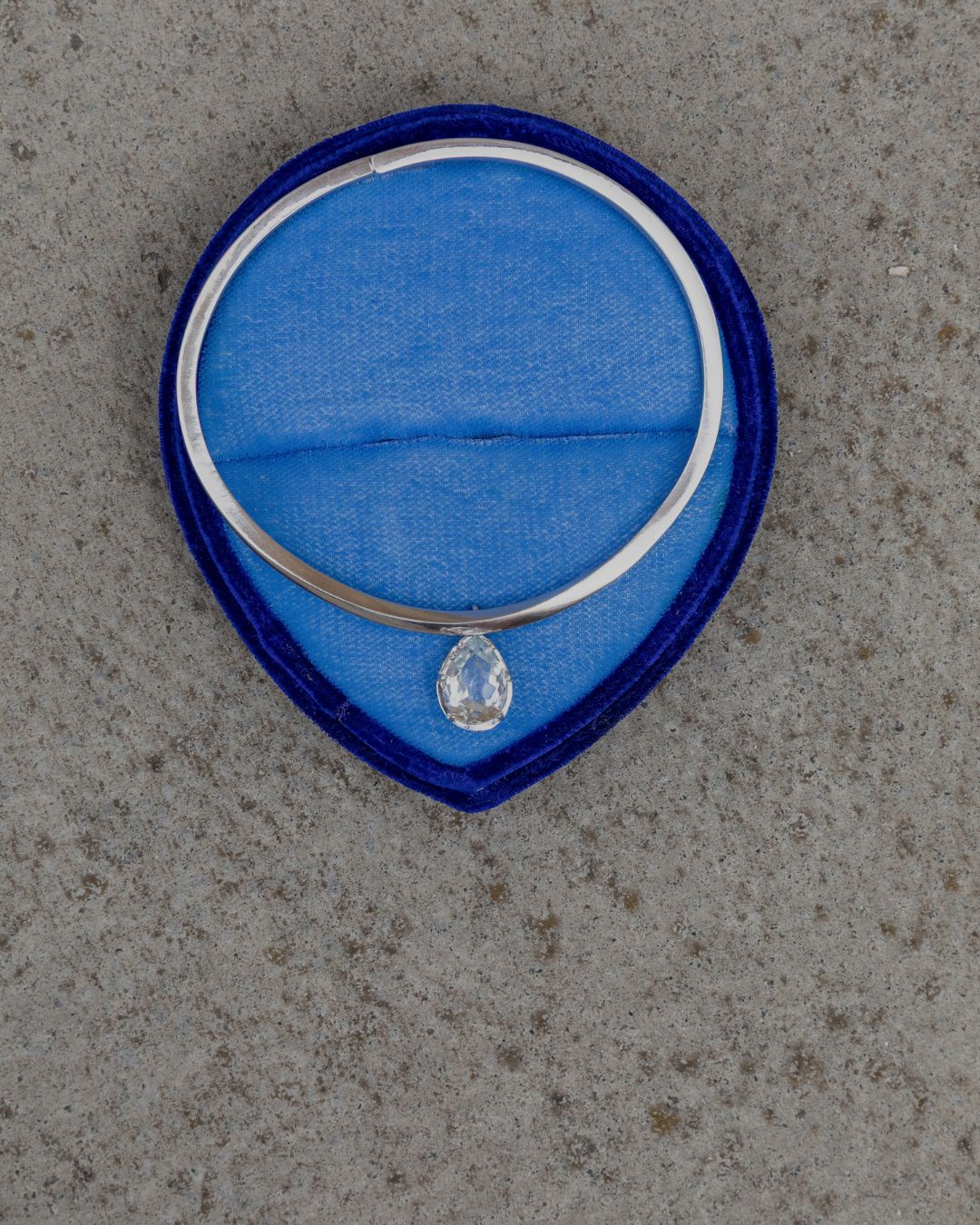 Rani Silver Pear Drop Arm Bangle