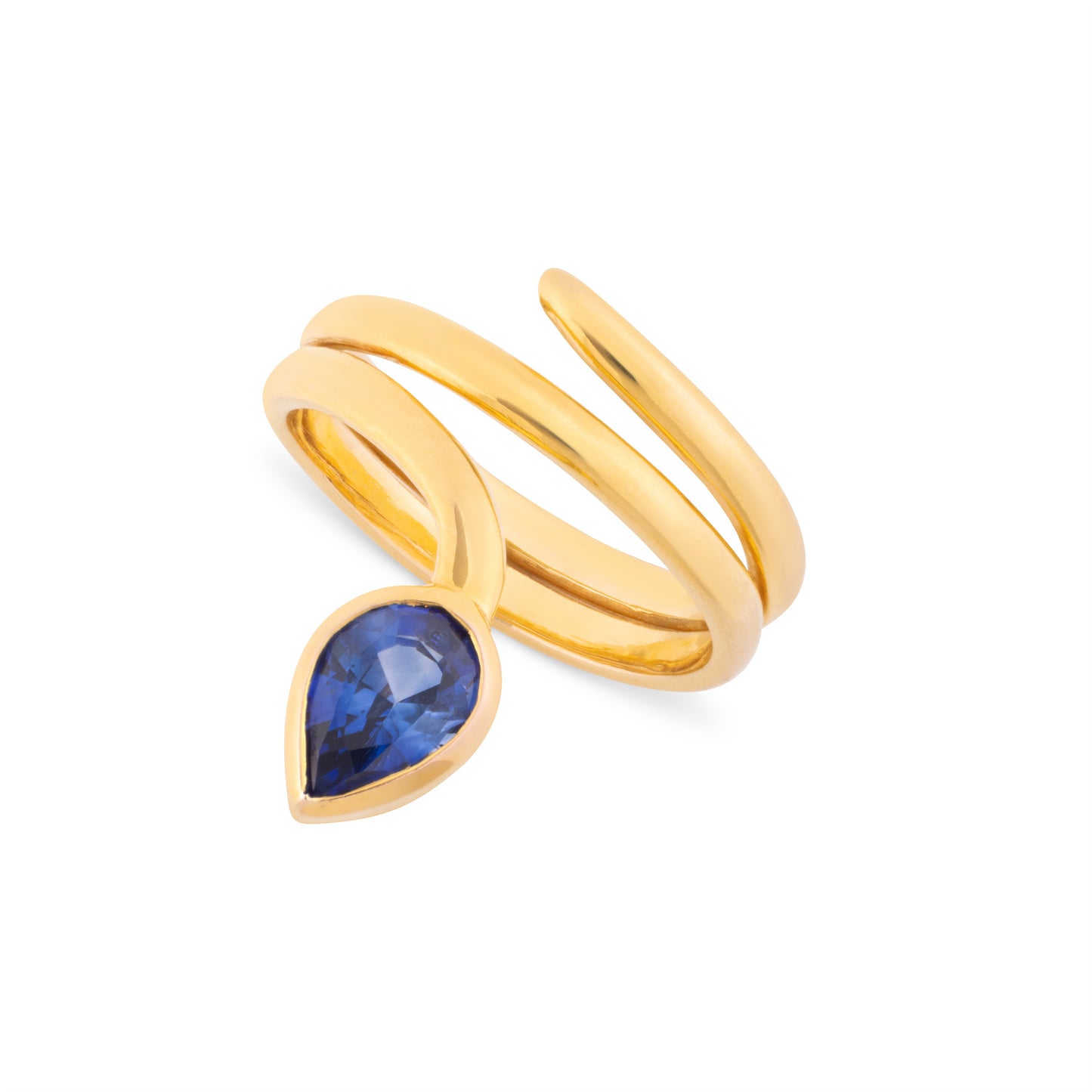 Sapphire Snake Wrap Ring