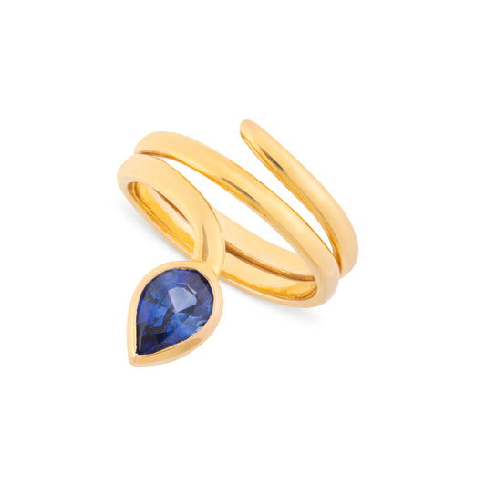 Sapphire Snake Wrap Ring