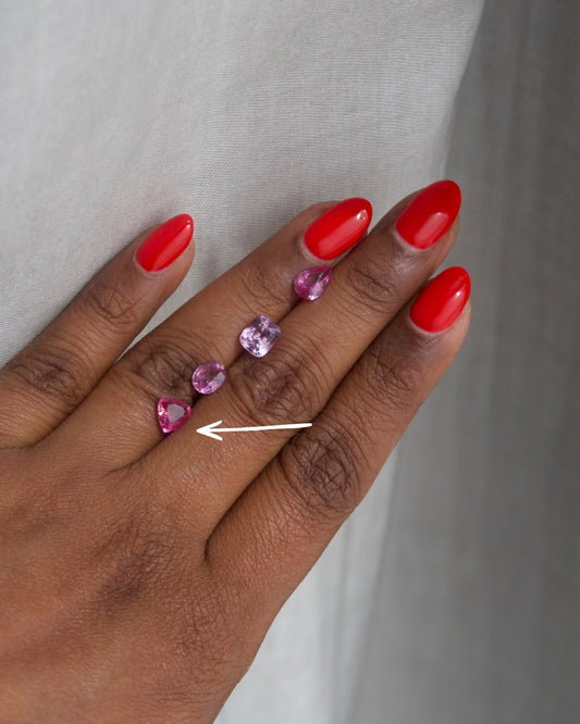 Hot Pink Sapphire Trilliant Cut Unheated 0.92cts