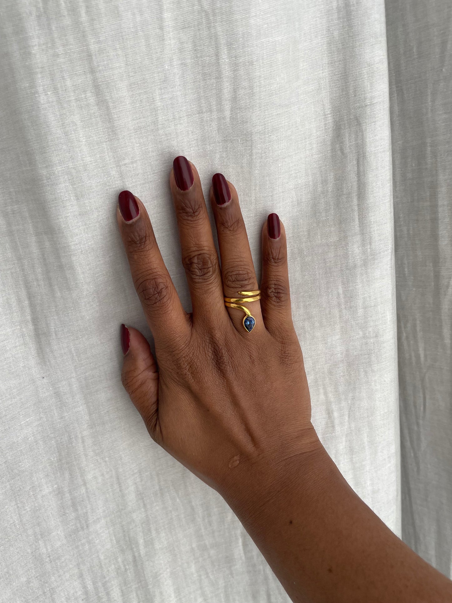 Sapphire Snake Wrap Ring